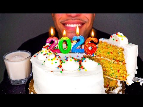 HAPPY NEW YEAR 2026 JERRY ASMR EATING CAKE WITH MILK MUKBANG SOFT EATING MOUTH SOUNDS TINGLES