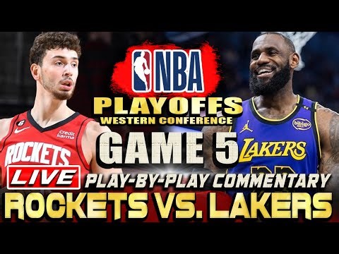 🔴NBA LIVE |Lakers vs Rockets Game 5 Commentary & Play-by-play