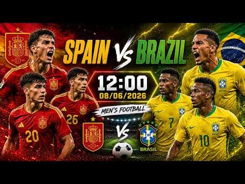 🔴 SPAIN vs BRAZIL | La Roja's Masterful Possession Battles the Magical Samba Flair