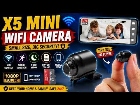 X5 Mini WiFi Camera Review 📷 Hidden Camera with Sound Detection, App Control & Night Vision!