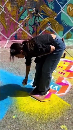 Street Art Explosion of Colors 🌈🎨 #CreativeArt