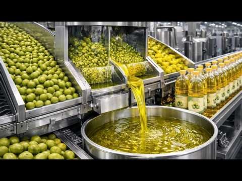 Inside an Olive Oil Factory: From Grove to Extra Virgin Bottled Oil | Full Process