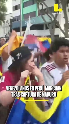 Venezolanos en Perú marchan tras captura de Nicolás Maduro