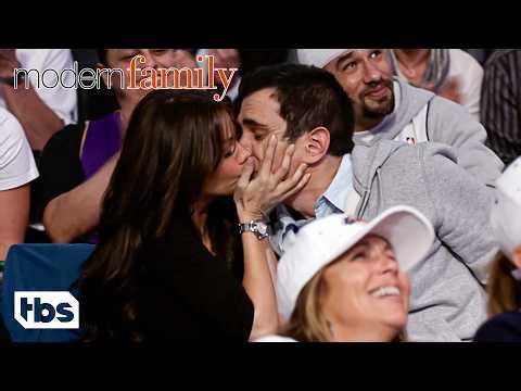 Gloria and Phil Kiss at the Lakers Game (Clip) | Modern Family | TBS