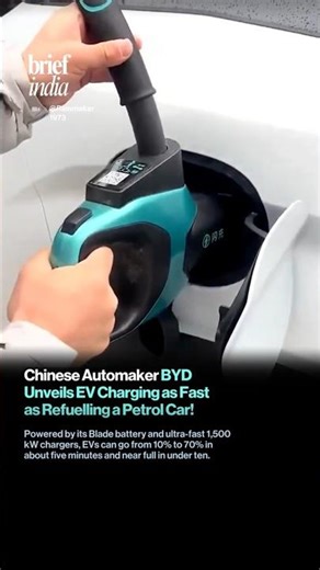 BYD Unveils EV Charging as Fast as Refuelling a Petrol Car.