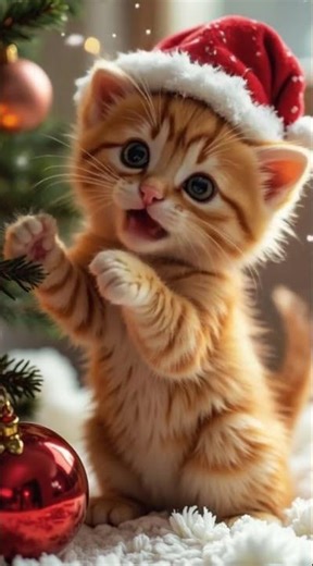 Mom, baby and Christmas tree decorations