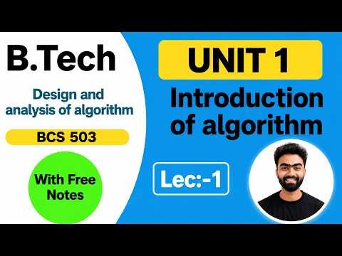 Design and Analysis of Algorithm (DAA) Unit-1 | Lec-1 Introduction of Algorithm | B.Tech AKTU