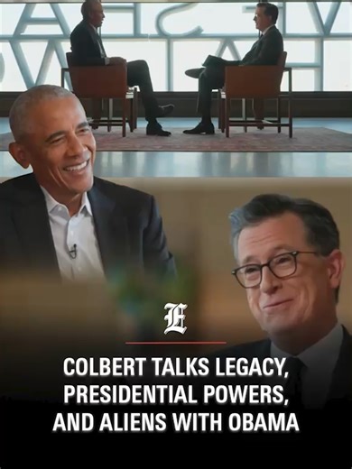Colbert talks presidential legacy, expansion of presidential powers, and aliens in interview with Barack Obama. #StephenColbert #BarackObama #News