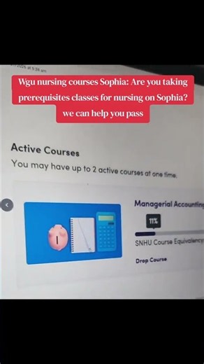 WGU Nursing Courses Sophia. #WGU #WGUNursing #SophiaLearning #OnlineCollege #NursingSchool