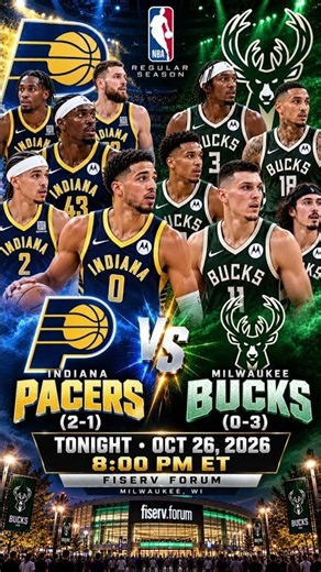 PACERS vs BUCKS 🔥 Can Milwaukee Get Its FIRST Win? 😱 #NBA #Pacers #Bucks