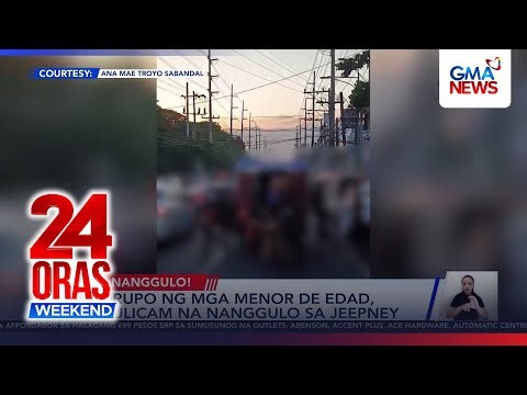 Grupo ng mga menor de edad, hulicam na nanggulo sa jeepney | 24 Oras Weekend