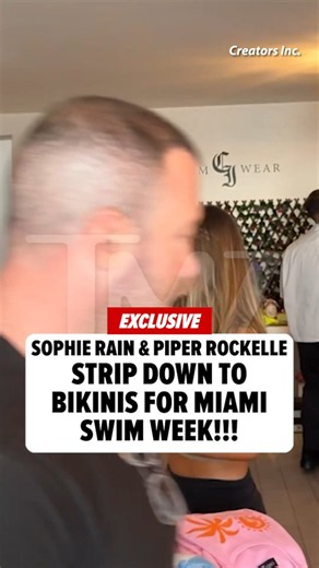 🤩 Sophie Rain & Piper Rockelle turn up the heat in bikinis at Miami Swim Week! Credit: Creators inc.