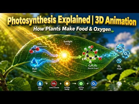 Photosynthesis Explained in 3D Animation | How Plants Make Food & Oxygen | Complete Process