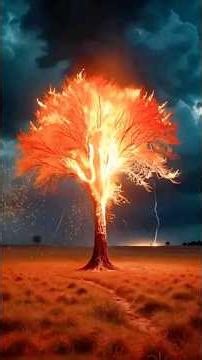 Massive Lightning Bolt Destroys Tall Trees in Seconds