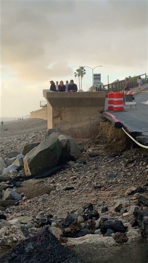 Tamarack Beach Parking Lot Damage | Carlsbad After Tropical Storm Rachel (Oct 11, 2026) #shorts
