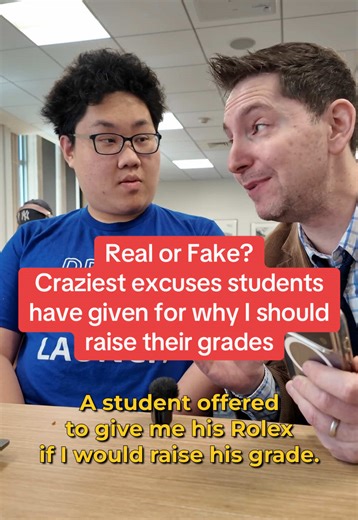 To be fair, is there actually a good excuse for why a professor should raise a grade? 🤷‍♂️ #college #student #grades #professor #teacherhumor