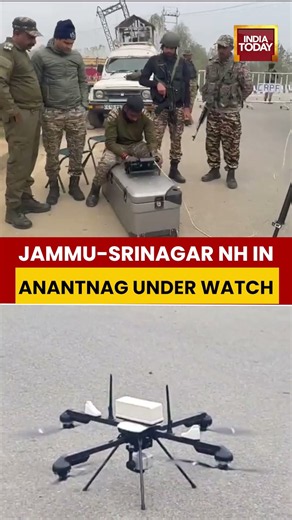 CRPF Deploys Drones For Surveillance Along Jammu-Srinagar National Highway In Anantnag, J&K