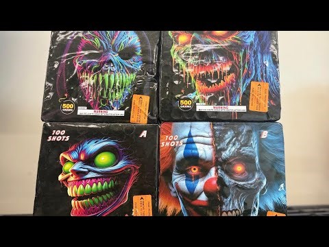 INSANITY 100 shot firework cake assortment A,B,C,D 🔥🔥💥 NEW 1%er 2026 BANGERS