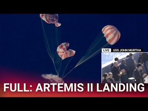 FULL: Artemis II’s fiery return to Earth after historic Moon mission