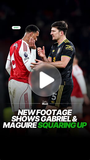 Gabriel Magalhaes and Man United defender Harry Maguire's post-match bust-up was sparked after the Arsenal star refused to shake the Englishman's hand, new footage has revealed. Maguire approached the visibly dejected Brazilian after the referee blew the full-time whistle to signal United's dramatic 3-2 victory at the Emirates on Sunday. But Gabriel was in no mood for pleasantries after his side squandered the chance to go seven points clear at the top of the Premier League, and opted to blank M