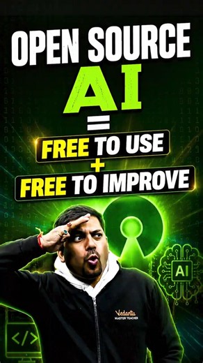 Open Source AI = Free to Use + Free to improve🧑‍💻 #skills #ai #skilldevelopment #opensource
