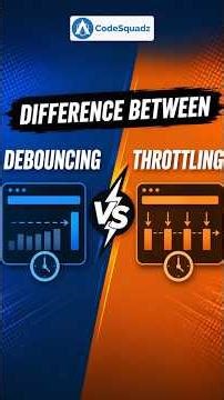 Debouncing vs Throttling in JavaScript | Frontend Interview Concepts | Join CodeSquadz Today #shorts