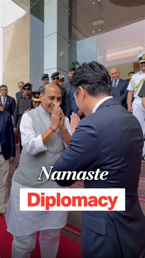 Japan Defence Minister Shinjiro Koizumi Greets Rajnath Singh With Namaste