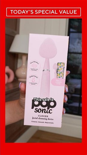 QVC Today’s Special Value | Pop Sonic Clover Cleansing Tool with Case