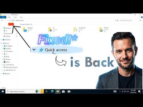 Restore Missing Quick Access in Windows 10 File Explorer