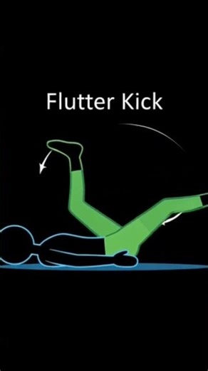 Flutter Kick 🔥 Lower Abs & Core Burner