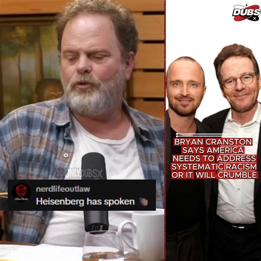 Bryan Cranston tells Rainn Wilson America’s downfall will be a lack of inclusion, adding he won’t support racism or any form of exclusion 👀🤔 “You can’t call this the greatest country when it has a severe scar that won’t heal until we look back and ask, ‘What did we do?’”