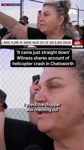 'It came just straight down': Witness shares account of helicopter crash in Los Angeles