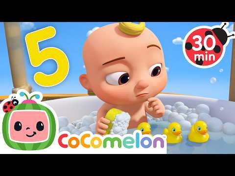 JJ's Missing Bath Time Ducks 🦆 5 Little Ducks 🍉 CoComelon - JJ's Baby Songs 🎶
