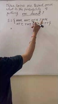 Three coins are tossed once. What is the probability of getting one head.