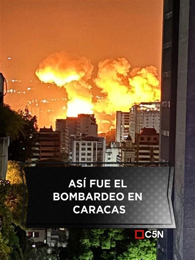 🔴IMPACTANTES IMÁGENES DEL BOMBARDEO A CARACARAS 💥En horas de la madrugada de este sábado, se registraron diversas explosiones en Venezuela. ⚠️Estados Unidos confirmó la detención del presidente Nicolás Maduro y hay alerta máxima. #C5N #noticias #actualidad #Venezuela #EEUU #trump