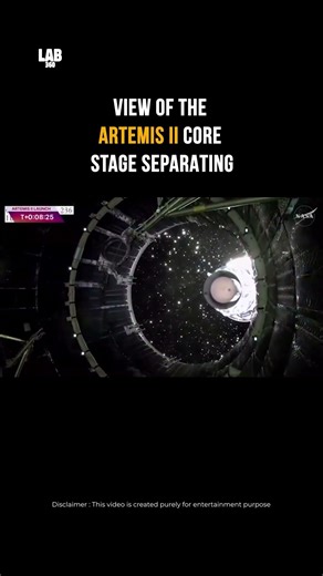 Watch Artemis ii Core Stage Separating | Incredible Space View #shorts #lab360 #trending #nasa