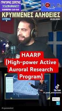 Επίσημα πια το HAARP (High-power Active Auroral Research Program) ήταν εκεί #news
