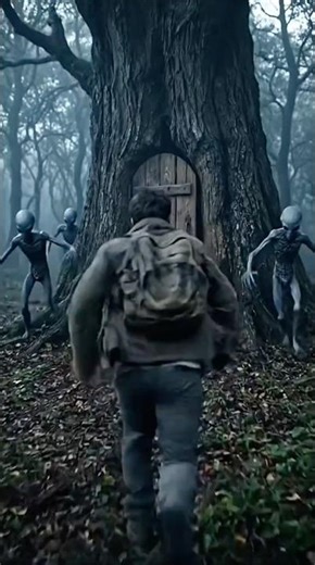 When the aliens came… the tree saved me! 🌳👽