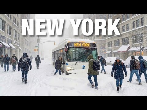 NYC Snow Walk 2025 - NYC Heavy Snowstorm in Manhattan NYC Snow Walk 4K Snowfall in New York City