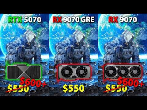 RX 9070 GRE vs RX 9070 vs RTX 5070 - 1080p, 1440p, 4K Benchmarks