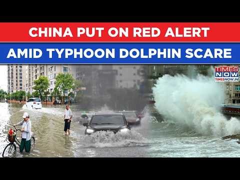 China Put On Red Alert Amid Typhoon Dolphin Scare: 390000+ Evacuated, 1300 Flights Cancelled | WATCH