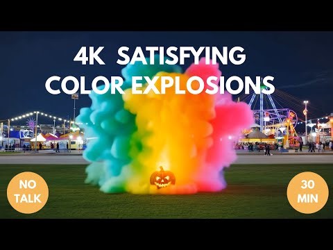 Satisfying Color Explosions 🌈 Sensory Therapy 4K Relax Screensaver