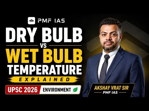 Dry Bulb vs Wet Bulb Temperature Explained | Environment UPSC 2026 | Climate Change | PMF IAS
