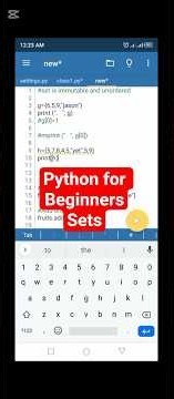 Python for Beginners | Sets