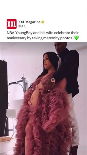 NBA YoungBoy and Wife Take Maternity Photos