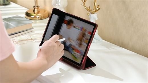Fintie Hülle für Samsung Galaxy Tab S10 Lite/S10 FE/S9 FE 10.9"&S9 11" | Dünn Tri-Fold Ständer Tablet Schutzhülle mit Stifthalter, Transparente Rückseite, Auto Sleep/Wake, Fantasie Ombre