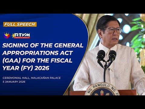 Signing of the General Appropriations Act for the Fiscal Year 2026 (Speech) 01/05/2025