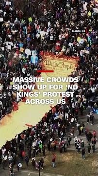 Massive crowds show up for 'No Kings' protest across US
