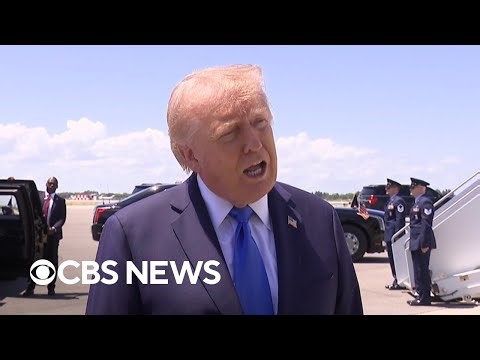 Trump speaks with reporters after canceling Witkoff, Kushner's trip to Pakistan for talks with Iran