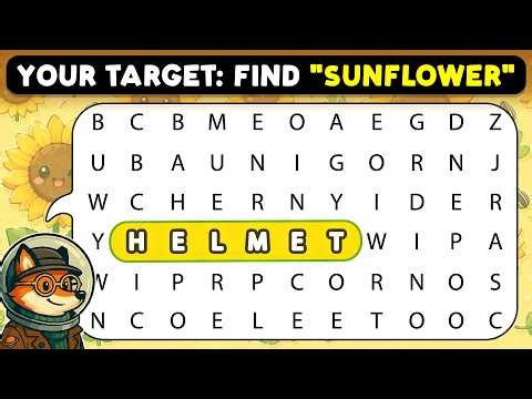 🦊🔍 Word Search Game | Only 5% Can Find Them All! 🔎🦊 | Word Search Puzzle